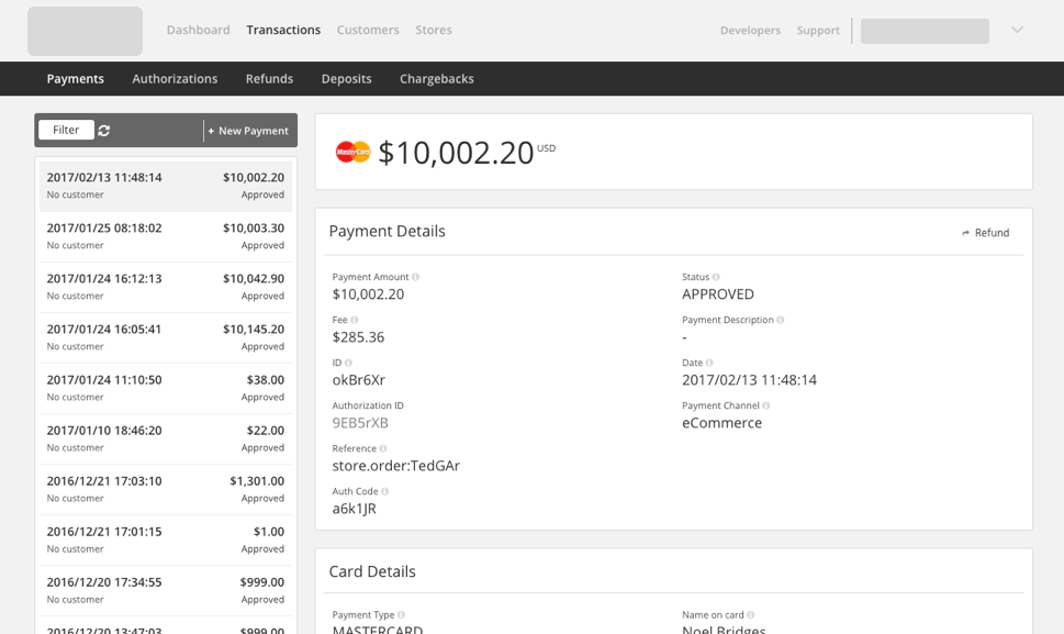 Payment view in RAKBANK Simplify